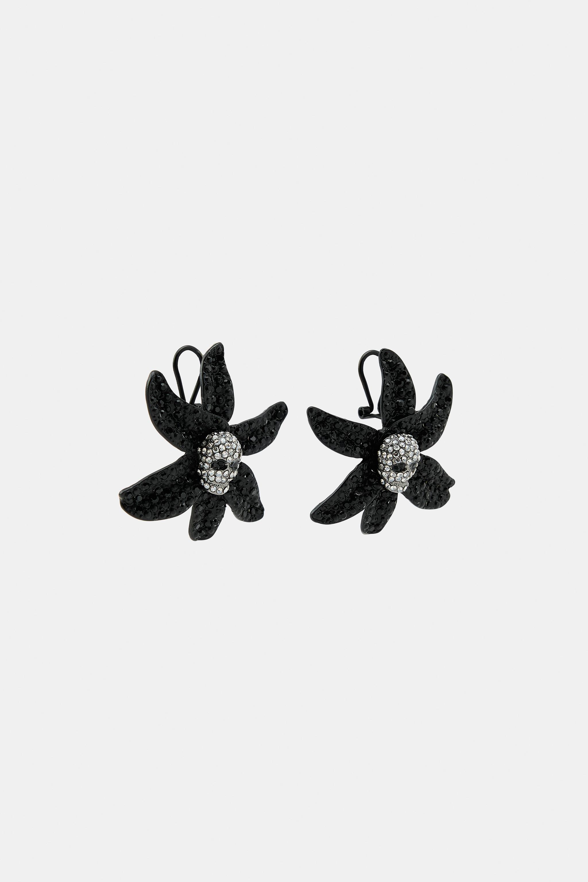 FLORAL SKULL EARRINGS